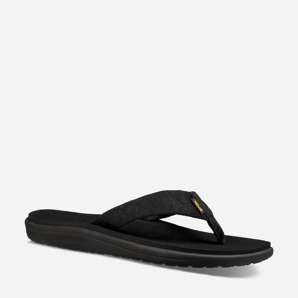 Teva Voya Men's Dark Red Black Flip Flops CA12469 Canada Online